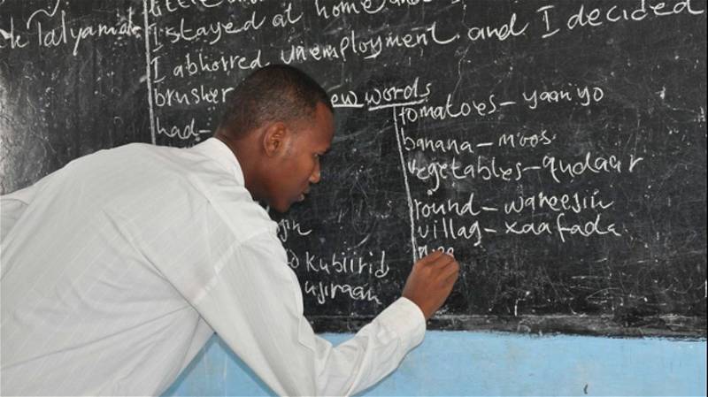 One of many Nigerian teachers at work